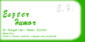 eszter humor business card